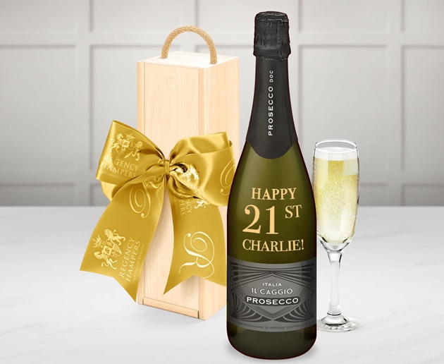 Birthday Il Caggio Prosecco Gift Box With Engraved Personalised Bottle